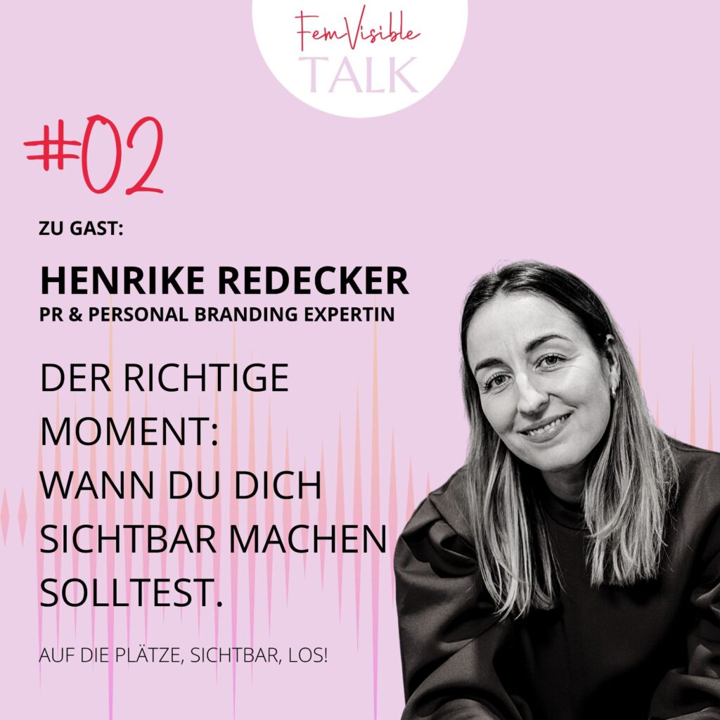 Podcast-Grafik: FemVisible Talk #02 mit Henrike Redecker.